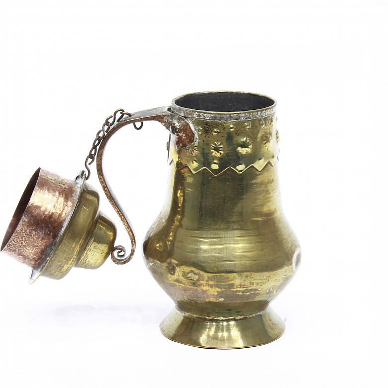 Copper jug dated 1905