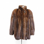 Dark mink coat