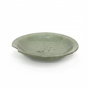 Gran plato vidriado en verde, Longquanyao, China, S.XIX - 3