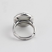 White porcelain ring silver 925 m / m - 2