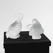Couple glass bird Lalique