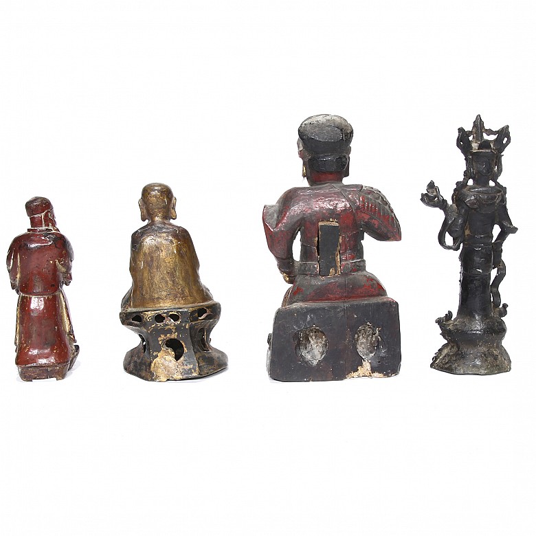 Grupo de cuatro esculturas, Asia, s.XIX-XX