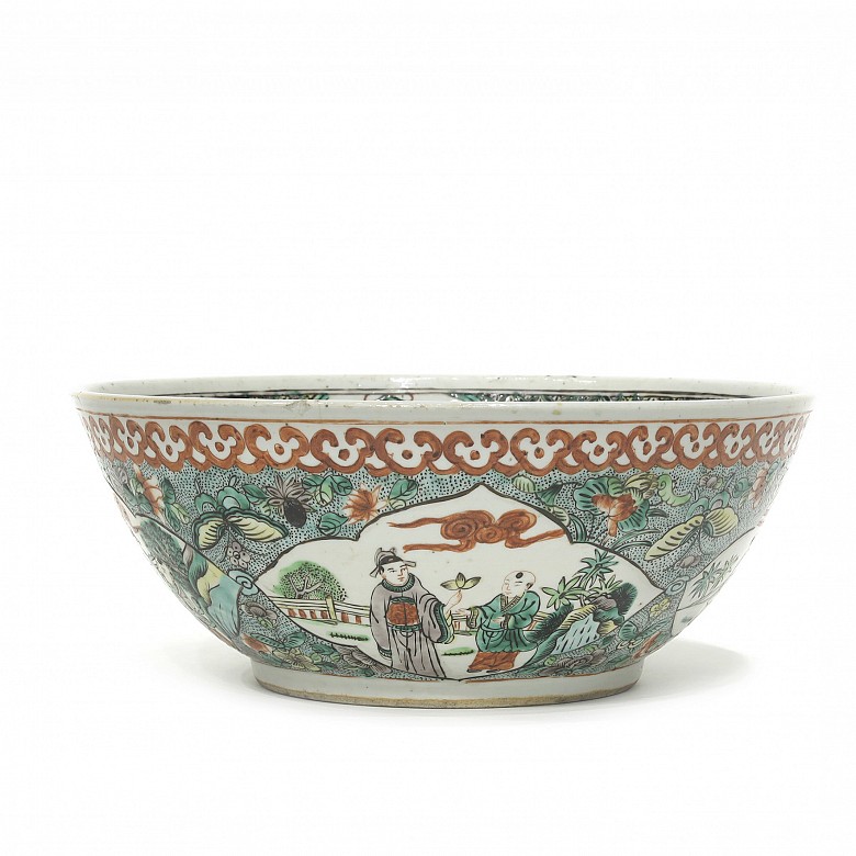 Porcelain enameled bowl with dragon, 19th century - 20th century