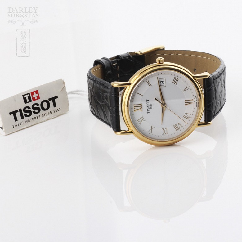 Gold and Leather Watch Tissot Men - 3