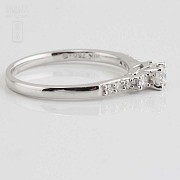 Solitaire 18k white gold and diamonds - 1