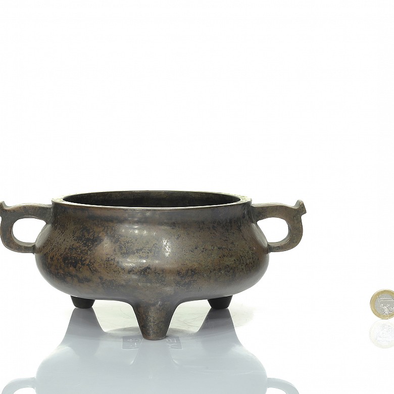 Bronze tripod censer, Qing dynasty