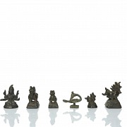 Lot of seven small bronze figures, 19th - 20th century - 8