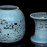 Lámpara de porcelana vidriada, S.XX - 3