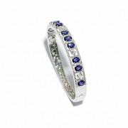 18k white gold bracelet with sapphires and diamonds