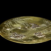 Decorative bronze plate, Japan, Meiji - 2