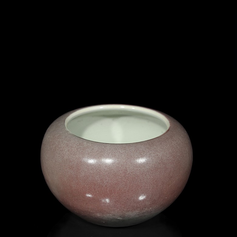 Peach bloom glazed porcelain vase, with Qianlong mark - 6