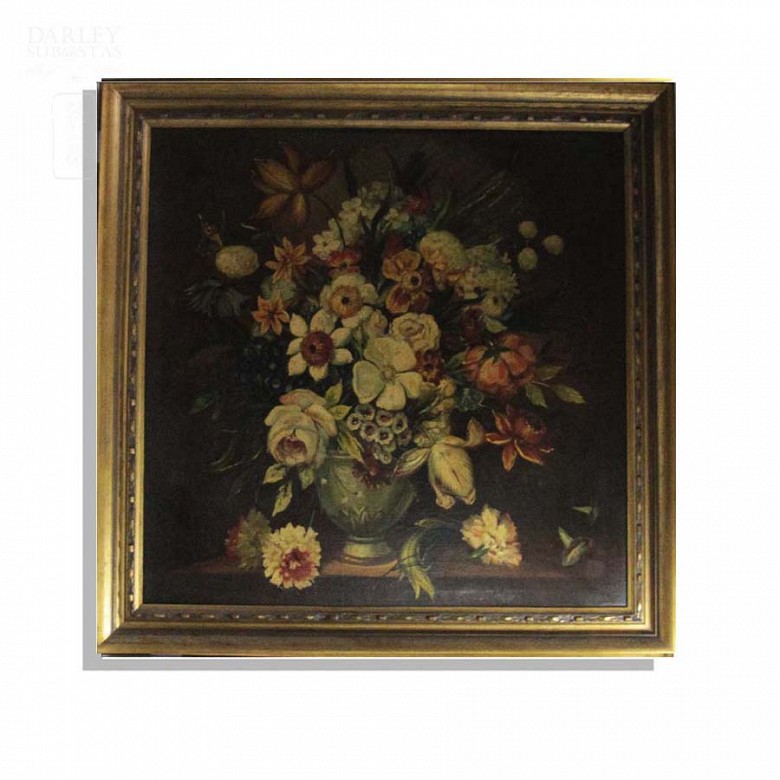Bodegón flores siglo XIX - 1