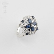 Precious sapphires and diamonds ring - 4