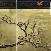 Biombo chino de cuatro hojas, s.XX