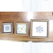 Three framed ceramic tiles - 1