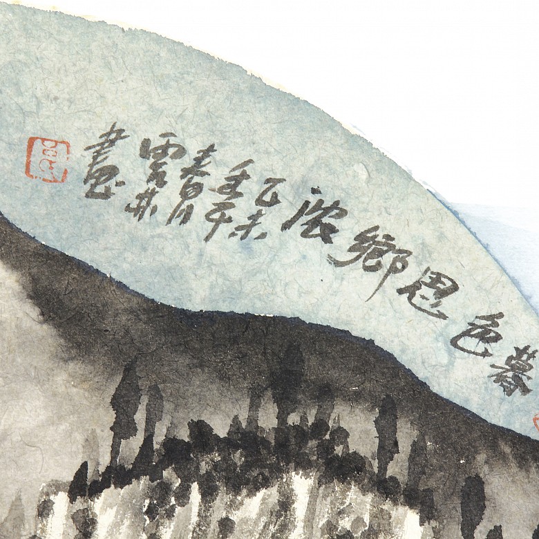 Watercolor on paper, China, 20th century