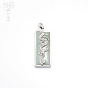 Sterling silver pendant and jade
