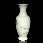 Enamelled vase with checkerboards, Republic of China
