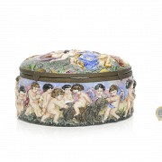 European porcelain enamelled box, 20th century - 8