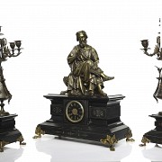 Théodore Doriot (S.XIX) Gran reloj francés con guarnición. - 12