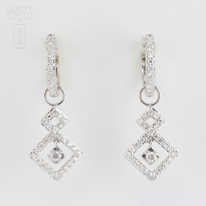 0.82cts precious diamond earrings - 4