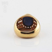 Six-pointed star sapphire ring - 3
