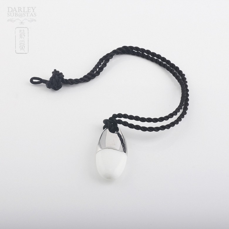 Pendant in sterling silver 925m / m and porcelain - 3