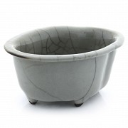 Gray glazed pottery pot, 20th century - 1