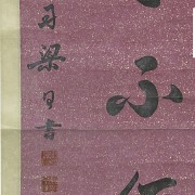 Pair of Chinese calligraphy, Qing dynasty - 2