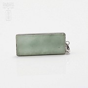 Sterling silver pendant and jade - 3