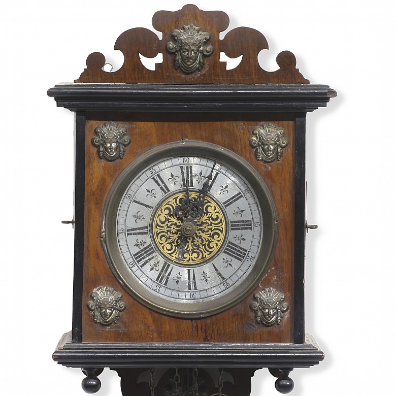 Wall clock with pendulums, Germany, 19th - 20th century
