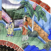 Abanico cantonés de papel pintado, S.XIX - 16