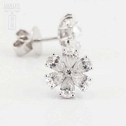 Earrings 18k white gold and 1,87ct diamonds. - 3