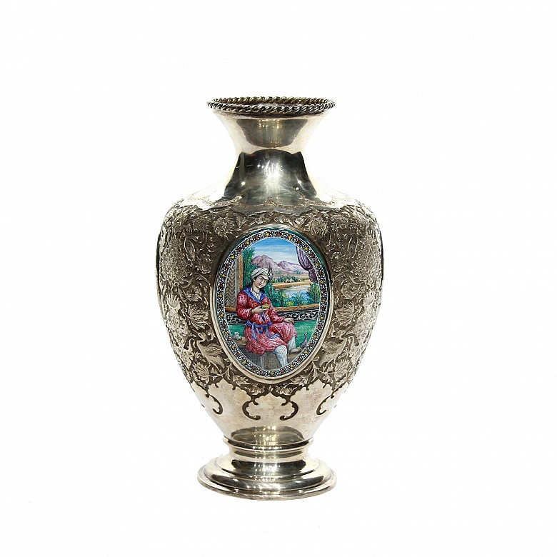 Vase with embossed decoration, 20th century