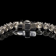Rivière bracelet in 18k white gold and 6 ct diamonds - 3