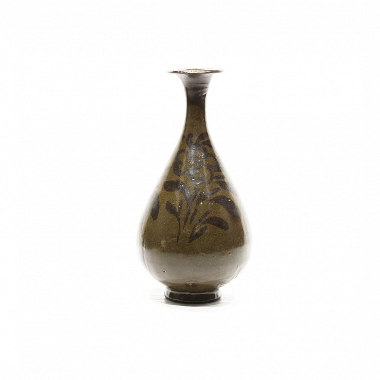 Jarrón de cerámica china estilo Jizhou.