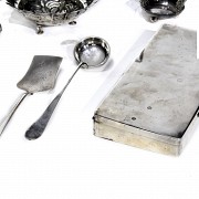 Lot of European silver punched objects, 20th century