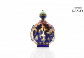 Chinese peking glass snuff bottle, Qing dynasty (1644-1912)