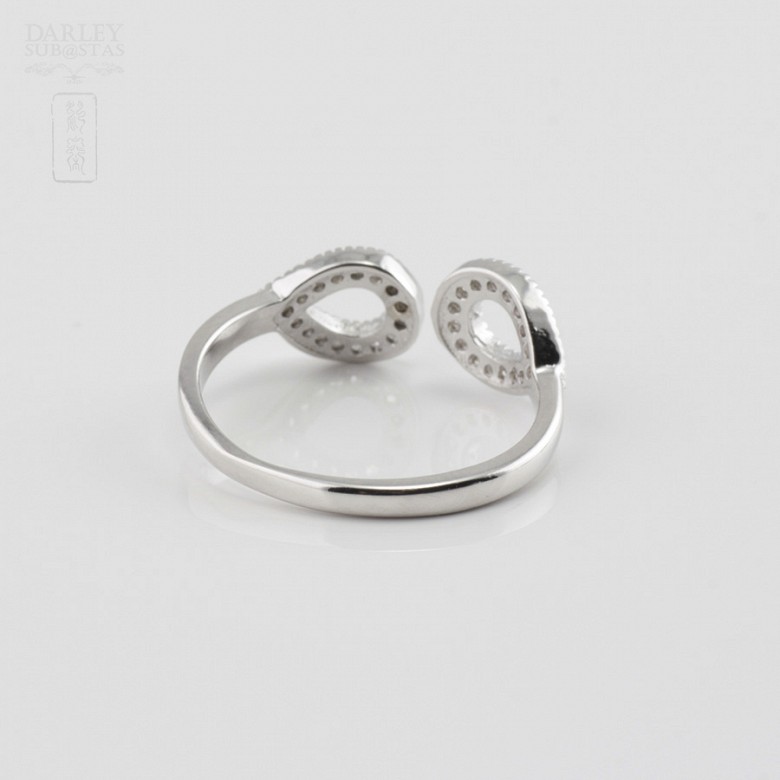 Zircons Ring in Sterling Silver, 925m / m - 3