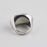 Sterling silver 925m / m ring and porcelain - 2
