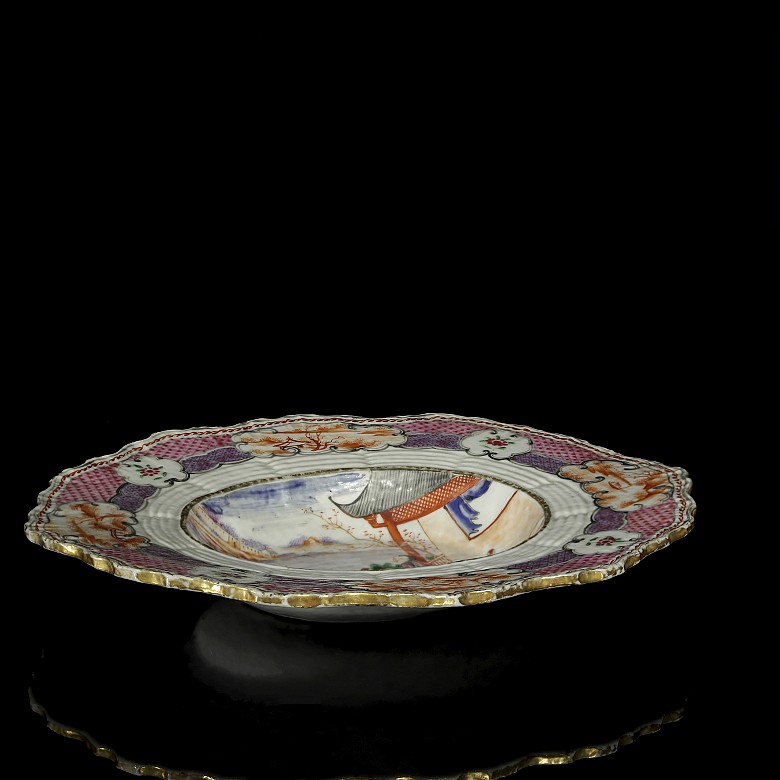 Enameled porcelain plate, 20th century - 3