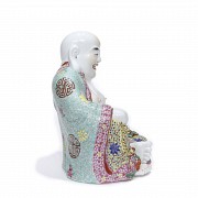 Buddha sculpture in glazed porcelain, Zeng Longsheng (1901 – 1964).