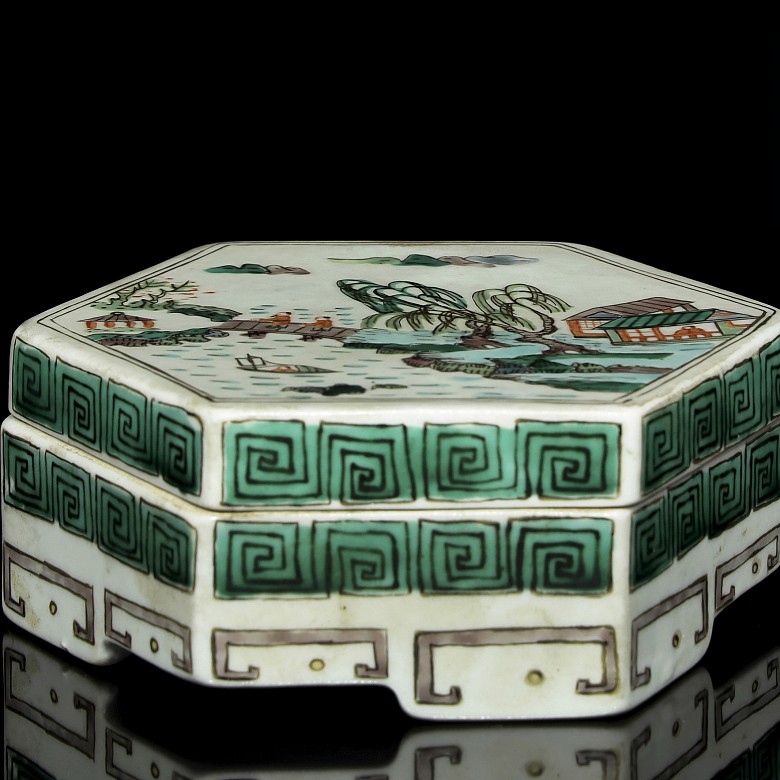 Cajas de porcelana esmaltada, China, S.XX - 7