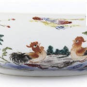 Pair of bowls with enameled decoration, 20th century