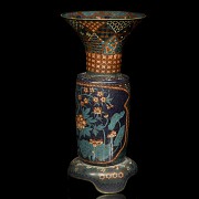 Japanese cloisonné bronze vase - 6