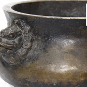 Incensario de bronce, dinastía Qing.