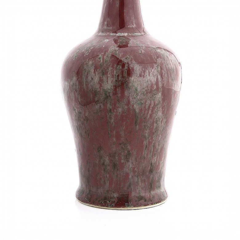 Jarrón de cerámica vidriada, China, s.XX