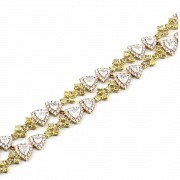 Bracelet, 18k gold and mixed fancy diamonds.