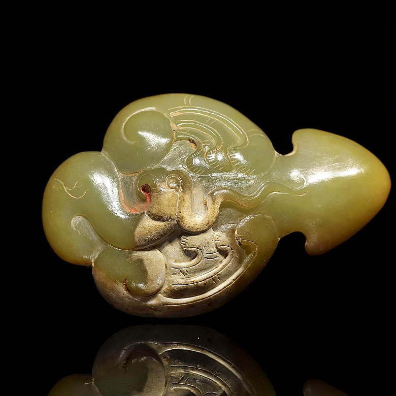 Carved jade 'phoenix' plaque, Western Han dynasty - 4