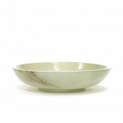 Jade bowl (笔洗) with bats, Qing dynasty. - 1